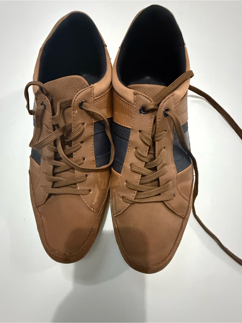 Aldo Brown and Black Lace-Up Men’s Sneakers